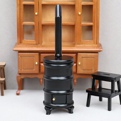 Mini sobă la scară 1:12, model de horn, casă de păpuși, accesorii în miniatură, jucărie de bucătărie, mobilier pentru casa de păpuși, decorare