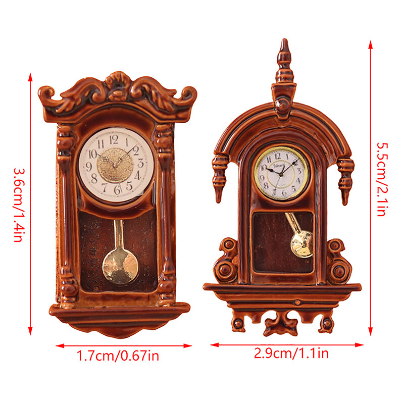 Miniatúrne nástenné hodiny s rozmermi 1:12 pre bábiky, hračky, miniatúry, nástenné hodiny, domček pre bábiky, domáce dekorácie, doplnky, hračky, hračky na hranie, nábytok