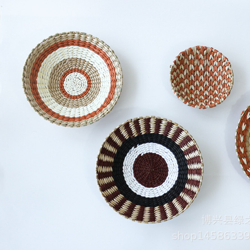 Συνδυαστική διακόσμηση τοίχου Rattan Grass Weaving Rattan Grass Weaving για Σαλόνι Υπνοδωμάτιο Πιάτα φόντου Deco για το σπίτι