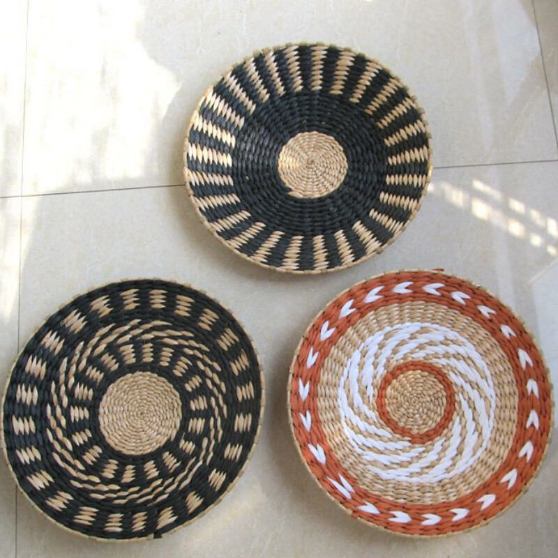 Συνδυαστική διακόσμηση τοίχου Rattan Grass Weaving Rattan Grass Weaving για Σαλόνι Υπνοδωμάτιο Πιάτα φόντου Deco για το σπίτι