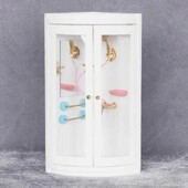 1:12 Κουκλόσπιτο Μίνι Μοντέλο Επίπλων Μπάνιου Μικρό Σκηνικό Λευκό Ντους