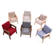 1:12 Κουκλόσπιτο Μινιατούρα Έπιπλα Ξύλο Μονή Καρέκλα Πολυθρόνα Διακόσμηση κούκλας OB11 Παιχνίδι