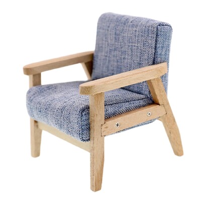 1:12 Κουκλόσπιτο Μινιατούρα Έπιπλα Ξύλο Μονή Καρέκλα Πολυθρόνα Διακόσμηση κούκλας OB11 Παιχνίδι