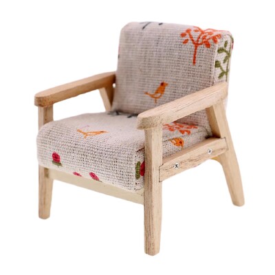 1:12 Κουκλόσπιτο Μινιατούρα Έπιπλα Ξύλο Μονή Καρέκλα Πολυθρόνα Διακόσμηση κούκλας OB11 Παιχνίδι