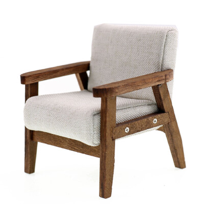 1:12 Κουκλόσπιτο Μινιατούρα Έπιπλα Ξύλο Μονή Καρέκλα Πολυθρόνα Διακόσμηση κούκλας OB11 Παιχνίδι