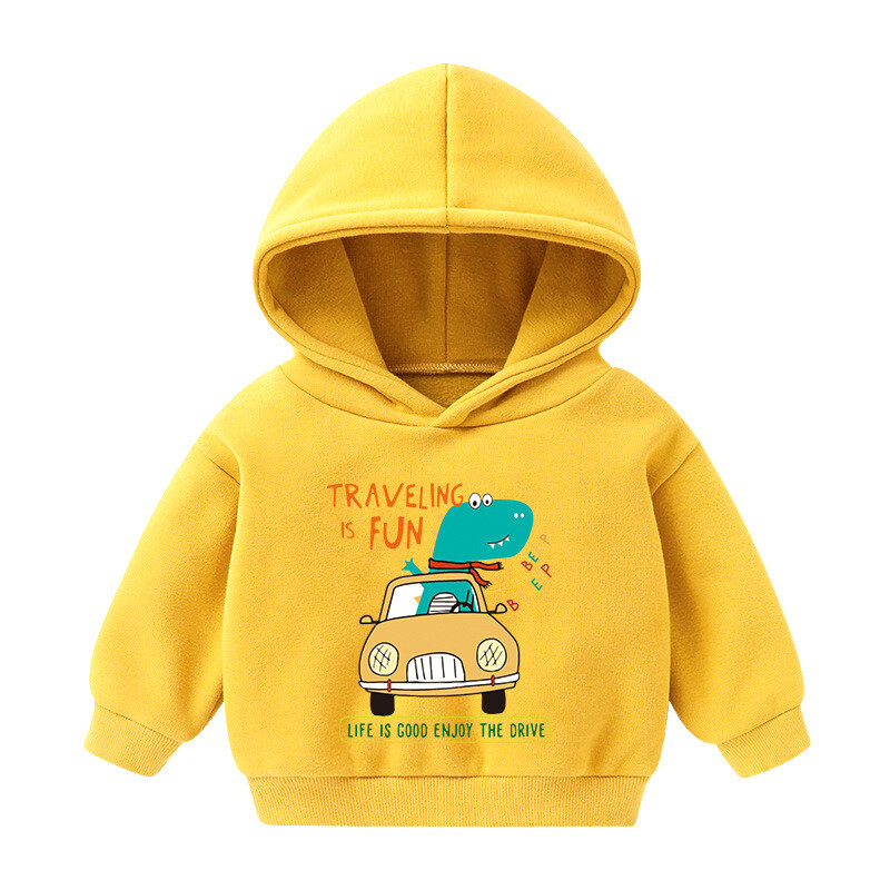 Διασυνοριακό παιδικό hoodie συν βελούδινο παιδικά ρούχα, φθινόπωρο και χειμώνα, νέα μακρυμάνικα παιδικά μπλουζάκια με στάμπα κινουμένων σχεδίων