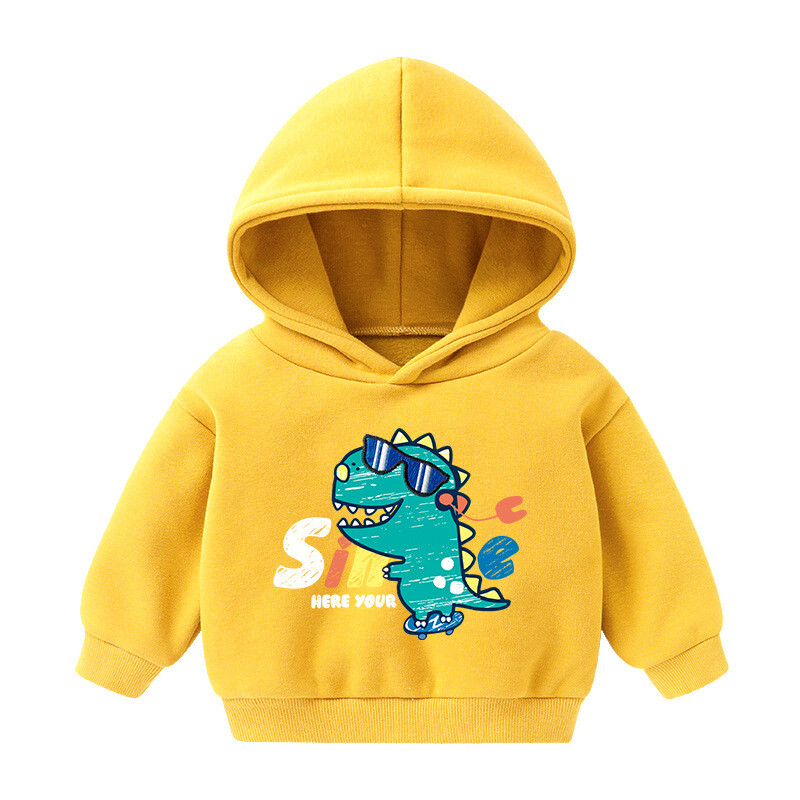 Διασυνοριακό παιδικό hoodie συν βελούδινο παιδικά ρούχα, φθινόπωρο και χειμώνα, νέα μακρυμάνικα παιδικά μπλουζάκια με στάμπα κινουμένων σχεδίων