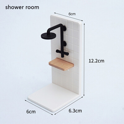 1/12 Симулация на куклена къща Умивалник Вана Тоалетна Модел Куклена къща Декорация на баня Къща за кукли Миниатюрни аксесоари за мебели