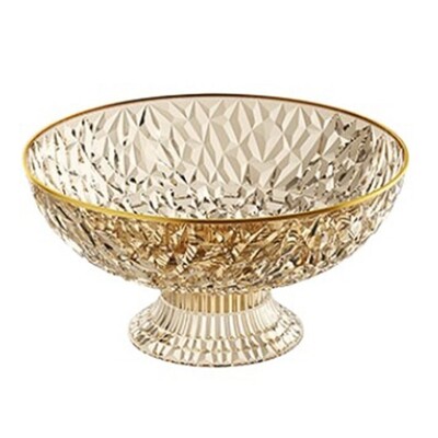 Su drenažu aukštomis vaisių lėkštėmis didelės talpos deimantinio rašto virtuvės vaisių dubenėliais, nuimamu pagrindu vaisių desertų padėklui