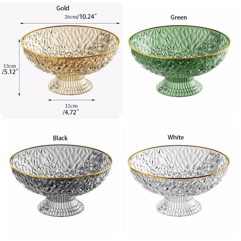 Su drenažu aukštomis vaisių lėkštėmis didelės talpos deimantinio rašto virtuvės vaisių dubenėliais, nuimamu pagrindu vaisių desertų padėklui