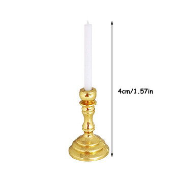 1:12 Κλίμακα Μινιατούρα Κηροπήγια Candelabra Dollhouse Candles Έπιπλα Παιχνίδι Pretend Play Αξεσουάρ διακόσμησης κουκλόσπιτου