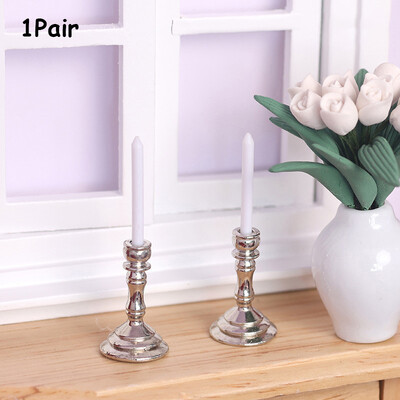 1:12 Κλίμακα Μινιατούρα Κηροπήγια Candelabra Dollhouse Candles Έπιπλα Παιχνίδι Pretend Play Αξεσουάρ διακόσμησης κουκλόσπιτου