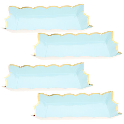 4 bucăți pătrate farfurii din dantelă farfurii din carton farfurii de servire tăvi pentru catering veselă decorativă pentru petreceri și călătorii cu fructe