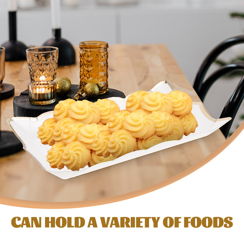 4 bucăți pătrate farfurii din dantelă farfurii din carton farfurii de servire tăvi pentru catering veselă decorativă pentru petreceri și călătorii cu fructe