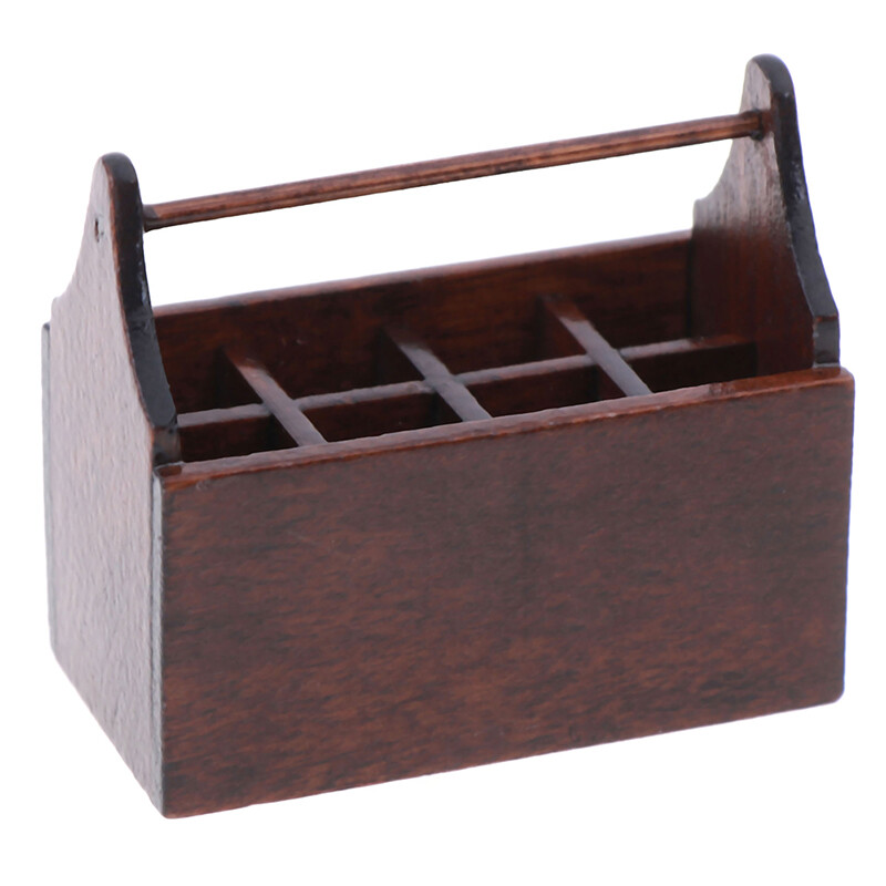 1Szett 1:12 Babaház miniatűr szerszámosláda Kézzel készített babaház kiegészítők szerszámkészletek