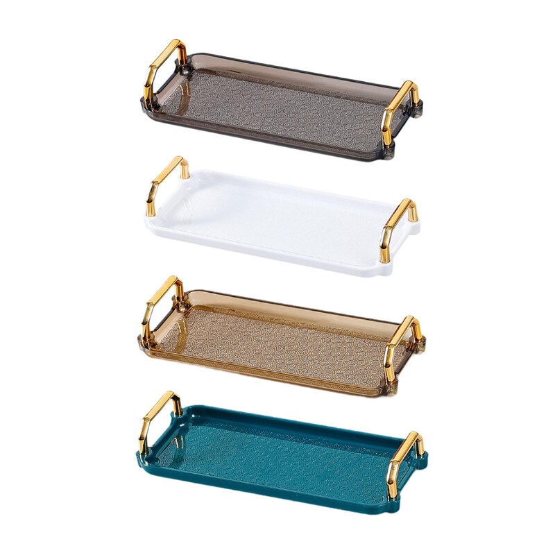 Tavă de servire dreptunghiulară elegantă cu mânere pentru bucătărie și luat masa