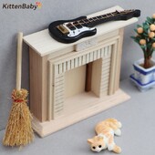 1 db 1:12 babaház miniatűr szimulációs kandalló barkácsolás festetlen kandallóbútor modell dekoráció játék babaház kiegészítők
