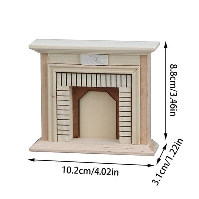 1 db 1:12 babaház miniatűr szimulációs kandalló barkácsolás festetlen kandallóbútor modell dekoráció játék babaház kiegészítők