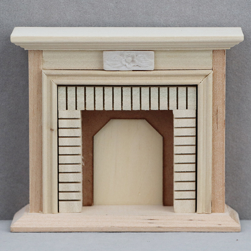 1 db 1:12 babaház miniatűr szimulációs kandalló barkácsolás festetlen kandallóbútor modell dekoráció játék babaház kiegészítők
