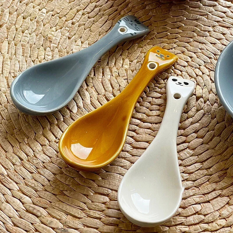 Boluri din ceramică cu imprimare de pisici de desene animate japoneze Vasă cu sos de casă Ustensile de bucătărie Vasă cu unt Farfurie cu sos Decor bol cu ulei