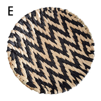 Skandináv egyszerű kreatív kombinációs fali dekoráció Rattan fű szövés otthoni dekorációhoz Nappali hálószoba háttér dekoráció