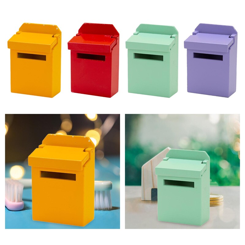 1:12 Lėlių namelio pašto dėžutės „pasidaryk pats“ scena „pasidaryk pats“ aksesuarų dekoravimas, mikro kraštovaizdžio modelis „Pretend Play“ baldų modelis dovanoms vaikams