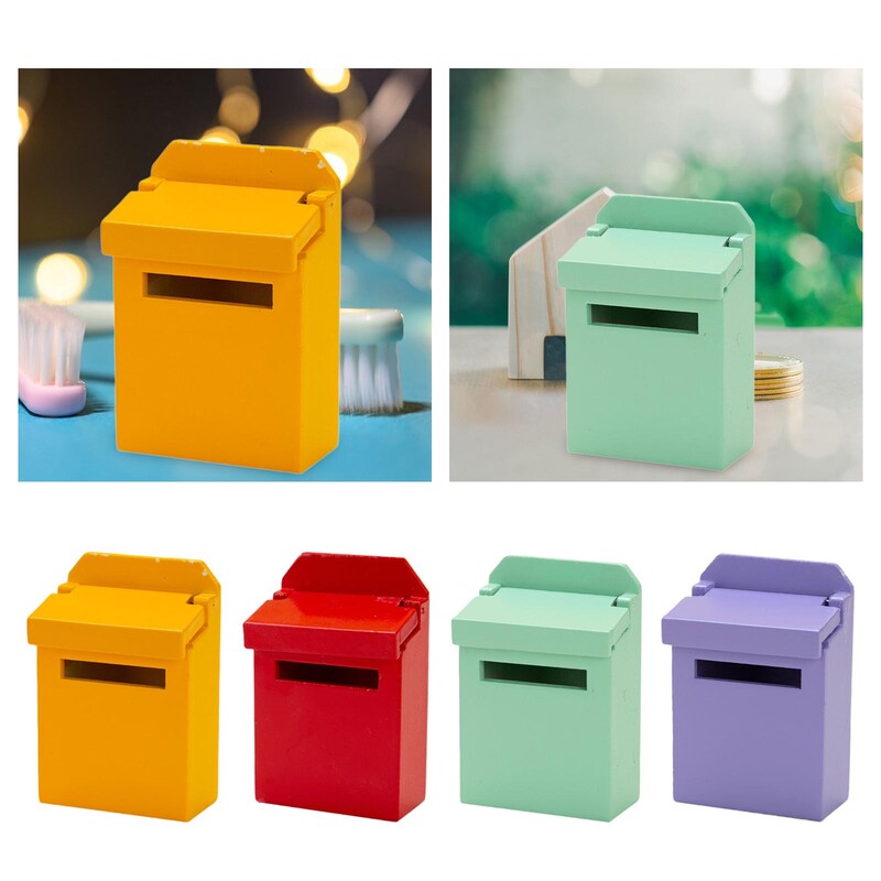 1:12 Lėlių namelio pašto dėžutės „pasidaryk pats“ scena „pasidaryk pats“ aksesuarų dekoravimas, mikro kraštovaizdžio modelis „Pretend Play“ baldų modelis dovanoms vaikams