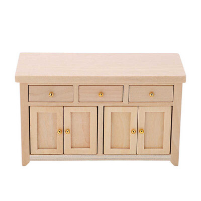 Ντουλάπι κουκλόσπιτου 1/12 Κλίμακα σαλονιού Μινιατούρα Ντουλάπα κουκλόσπιτου από σημύδα