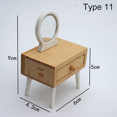 1:12 Méret babaház Miniatűr bútor Kanapéágy Ruhásszekrény TV-szekrény Mini lakberendezés Jelenet Modell Játszóház Mikrotáj