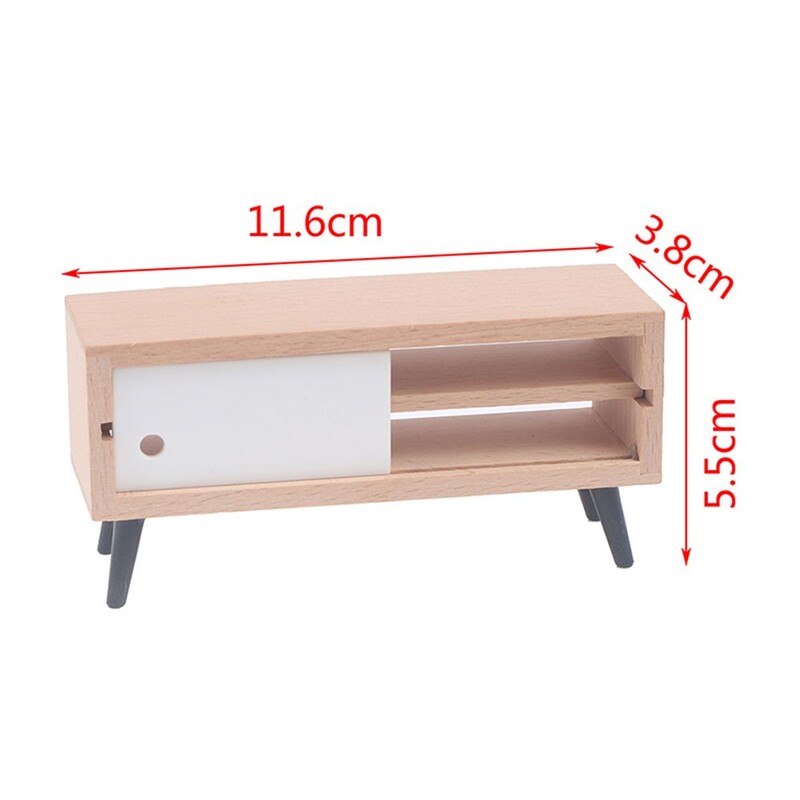 1:12 Méret babaház Miniatűr bútor Kanapéágy Ruhásszekrény TV-szekrény Mini lakberendezés Jelenet Modell Játszóház Mikrotáj