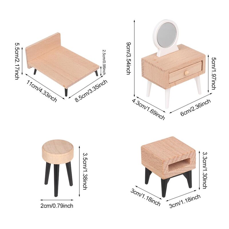 1:12 Méret babaház Miniatűr bútor Kanapéágy Ruhásszekrény TV-szekrény Mini lakberendezés Jelenet Modell Játszóház Mikrotáj