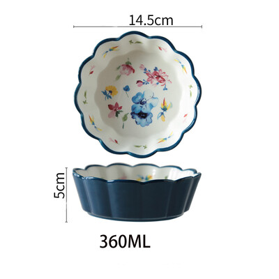 Keraminiai kūrybiniai dažų dubenys japoniško stiliaus salotos, mielos animacinių filmų makaronai, buitiniai stalo drabužiai, desertai, virtuvės reikmenys