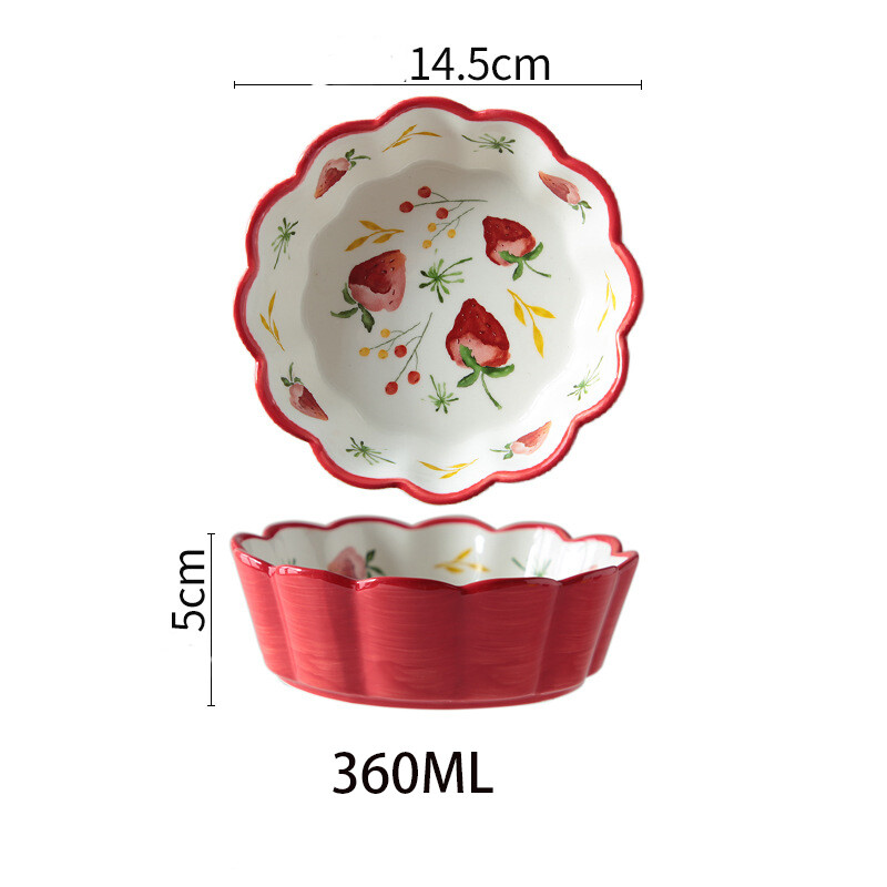 Keraminiai kūrybiniai dažų dubenys japoniško stiliaus salotos, mielos animacinių filmų makaronai, buitiniai stalo drabužiai, desertai, virtuvės reikmenys