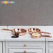 3db/szett 1:12 babaház miniatűr serpenyős serpenyős fém edénymodell játék babaház Konyhai jelenet dekorációs kiegészítők