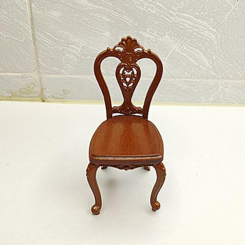 1 rinkinys 1/12 mastelio miniatiūrinės medinės valgomojo kėdės stalo baldų komplektas lėlių nameliui 1:12 Virtuvės Maistas Baldai Žaislų Priedai