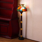 Miniatúrna lampa pre domček pre bábiky 1:12, farebná LED lampa, stojaca lampa, stolová lampa, model s vypínačom, dekoračná hračka pre domácnosť