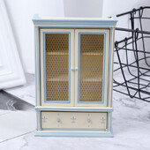 1:12 Κουκλόσπιτο Μινιατούρα Έπιπλα Κουζίνας Λευκά ντουλάπια Ντουλάπα βιτρίνας