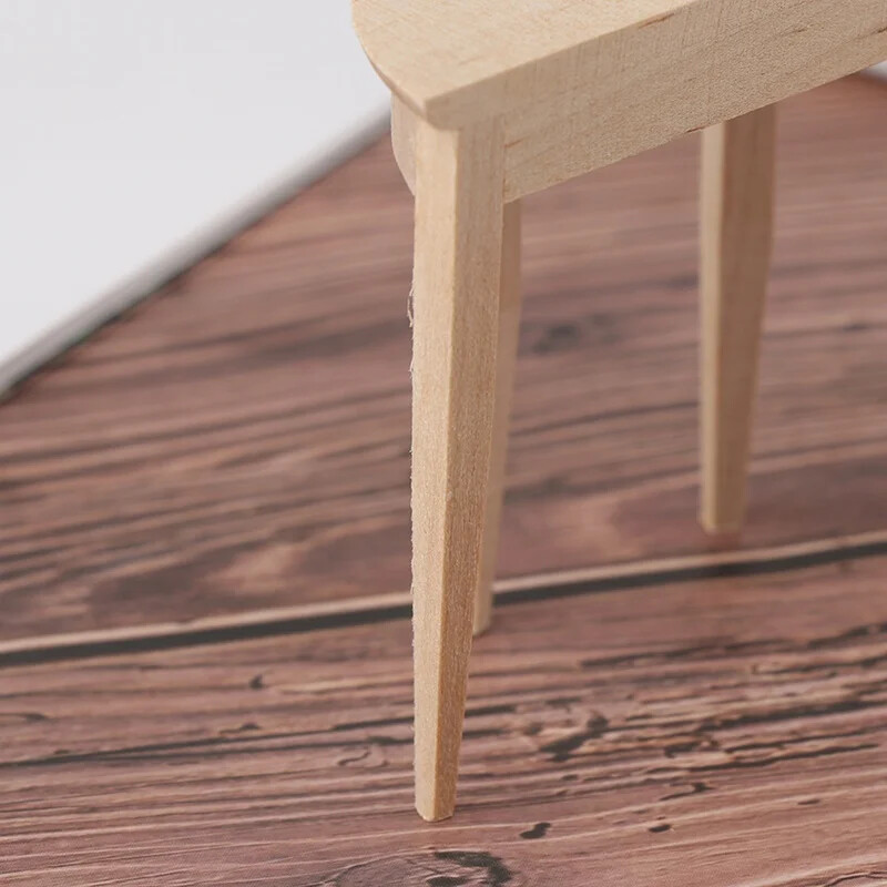 1:12 Simulácia domčeka pre bábiky Miniatúrny drevený polkruhový stôl Model Nábytok Čajový stolík Kávový stolík Obývačka Detské bábiky Domov Hračka