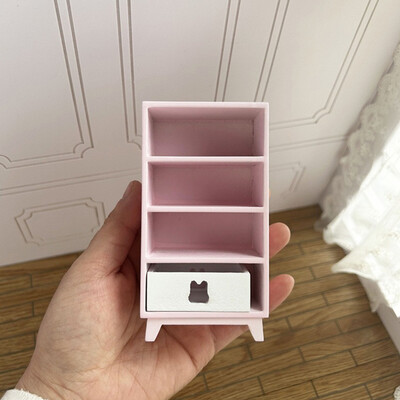 1:6 1:12 Casă de păpuși dulap miniatural dulap de depozitare dulapuri cu mai multe straturi Model de mobilier decor de jucărie Accesorii pentru casă de păpuși
