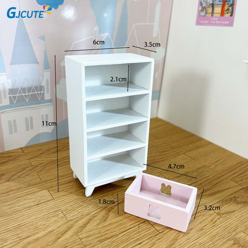 1:6 1:12 Casă de păpuși dulap miniatural dulap de depozitare dulapuri cu mai multe straturi Model de mobilier decor de jucărie Accesorii pentru casă de păpuși