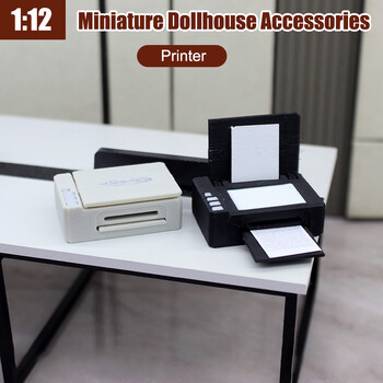 1:12 Dollhouse Simulation Γραφομηχανή Μοντέλο Dollhouse Miniature CStudy Διακόσμηση επίπλων γραφείου Micro Life Scene Ornaments