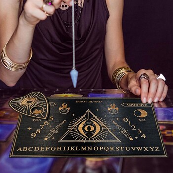 Divination Board Ouija Board Wood Message Boards Decision Maker Pendulum With Numbers Εκκρεμές Πίνακας για Witch Witch Altar