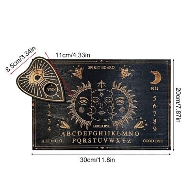 Divination Board Ouija Board Wood Message Boards Decision Maker Pendulum With Numbers Εκκρεμές Πίνακας για Witch Witch Altar