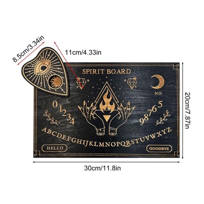 Divination Board Ouija Board Wood Message Boards Decision Maker Pendulum With Numbers Εκκρεμές Πίνακας για Witch Witch Altar