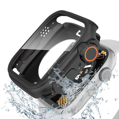 Αλλαγή θήκης σε Ultra για Apple Watch 45mm 44mm 40mm 41mm Αδιάβροχο Tempered Glass Αναβάθμιση 360° Πλήρης Σειρά IWatch 4 5 6 Se 8 7