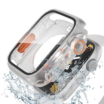 Αλλαγή θήκης σε Ultra για Apple Watch 45mm 44mm 40mm 41mm Αδιάβροχο Tempered Glass Αναβάθμιση 360° Πλήρης Σειρά IWatch 4 5 6 Se 8 7