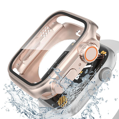 Αλλαγή θήκης σε Ultra για Apple Watch 45mm 44mm 40mm 41mm Αδιάβροχο Tempered Glass Αναβάθμιση 360° Πλήρης Σειρά IWatch 4 5 6 Se 8 7
