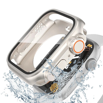 Αλλαγή θήκης σε Ultra για Apple Watch 45mm 44mm 40mm 41mm Αδιάβροχο Tempered Glass Αναβάθμιση 360° Πλήρης Σειρά IWatch 4 5 6 Se 8 7
