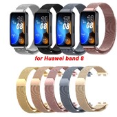 Milánói szíj Huawei Band 8 9 rozsdamentes acél csere mágneses hurkos karkötő Huawei Band8 Band9 intelligens csuklópánthoz