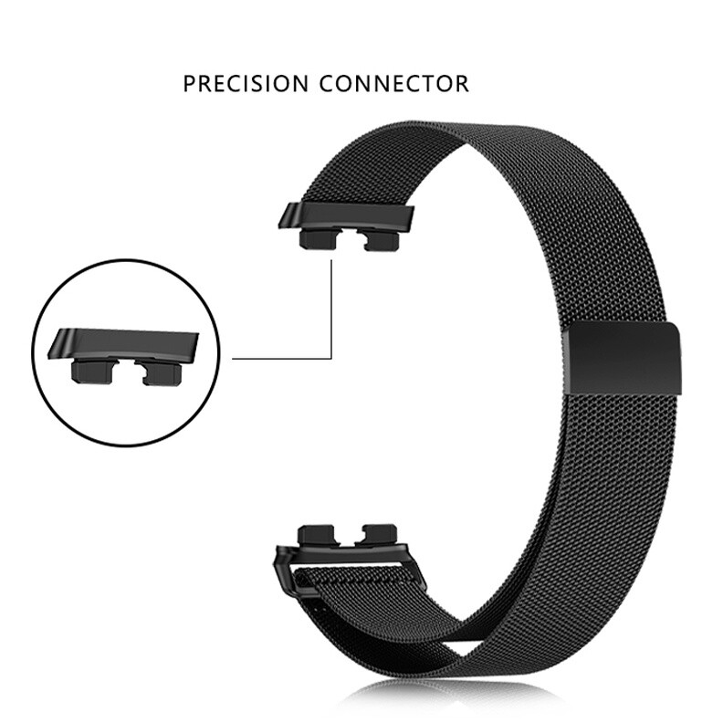 Milánói szíj Huawei Band 8 9 rozsdamentes acél csere mágneses hurkos karkötő Huawei Band8 Band9 intelligens csuklópánthoz